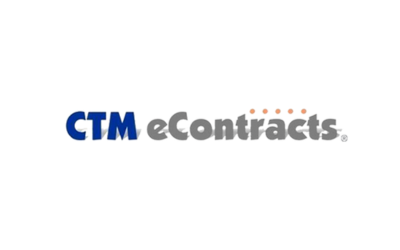 The ctm econtracts logo is on a white background.