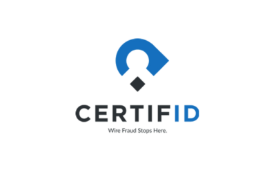 A logo for certified with a blue c and a diamond