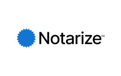 A notarize logo with a blue star on a white background.