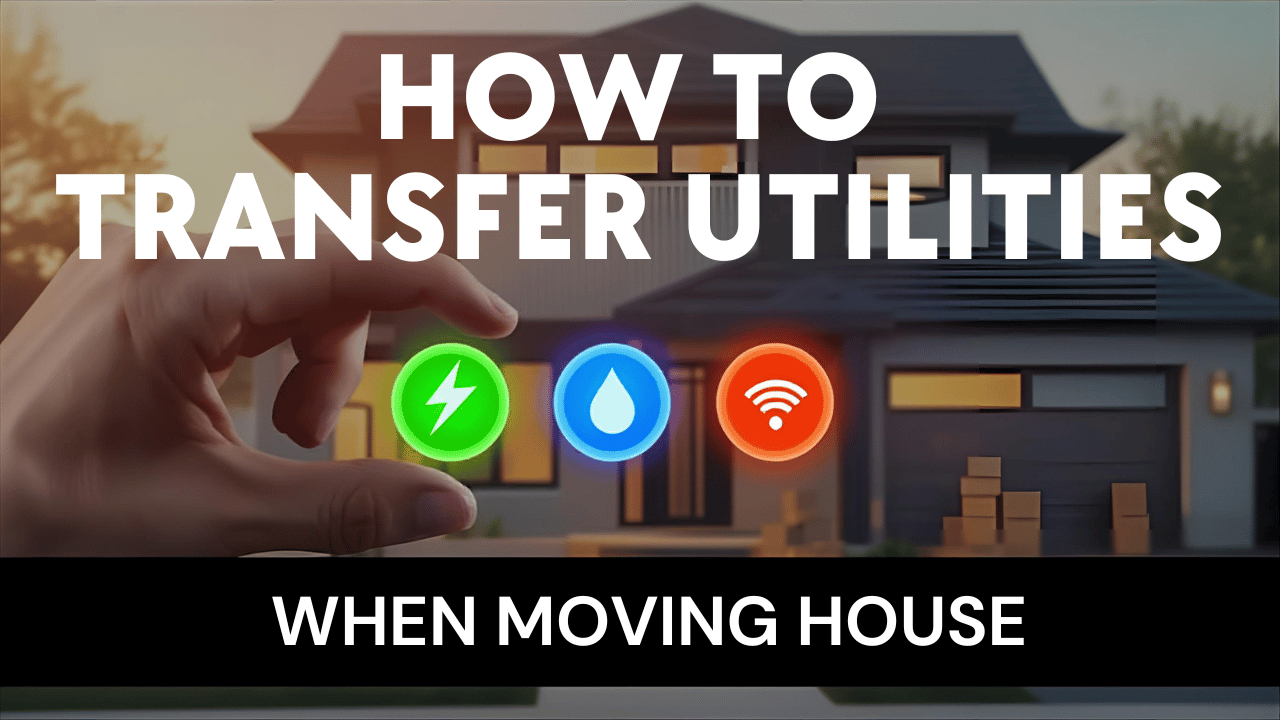 Hand holding utility icons in front of a house, text reads 