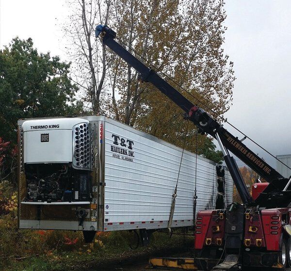 Delivery Truck Stuck on the Tree - Heavy Towing in Erie, PA