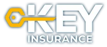 A logo for insurance by the woods with a river and trees