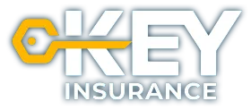 A logo for insurance by the woods with a river and trees