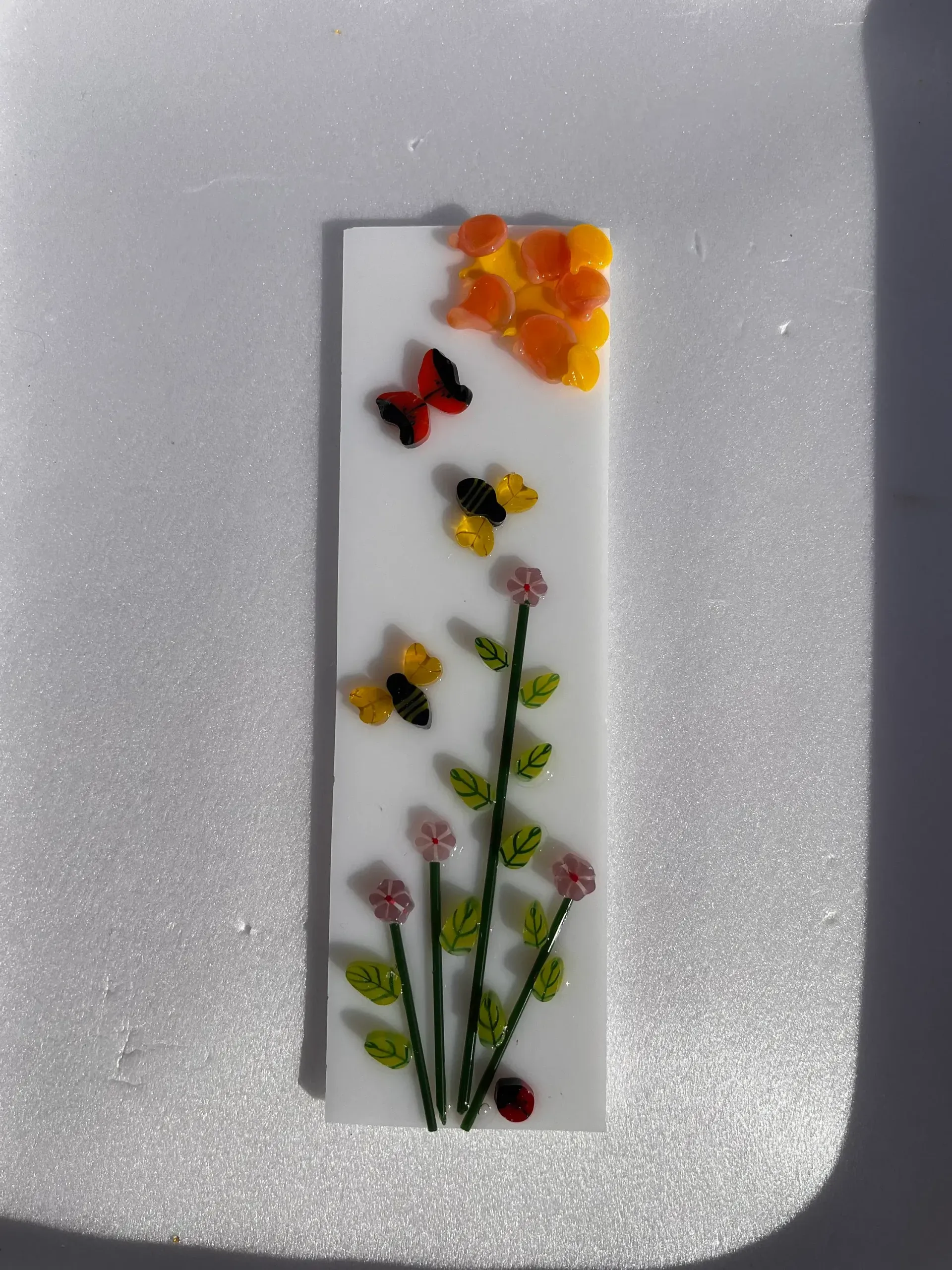 Coe 96 Murrini Flower Lavender and Red