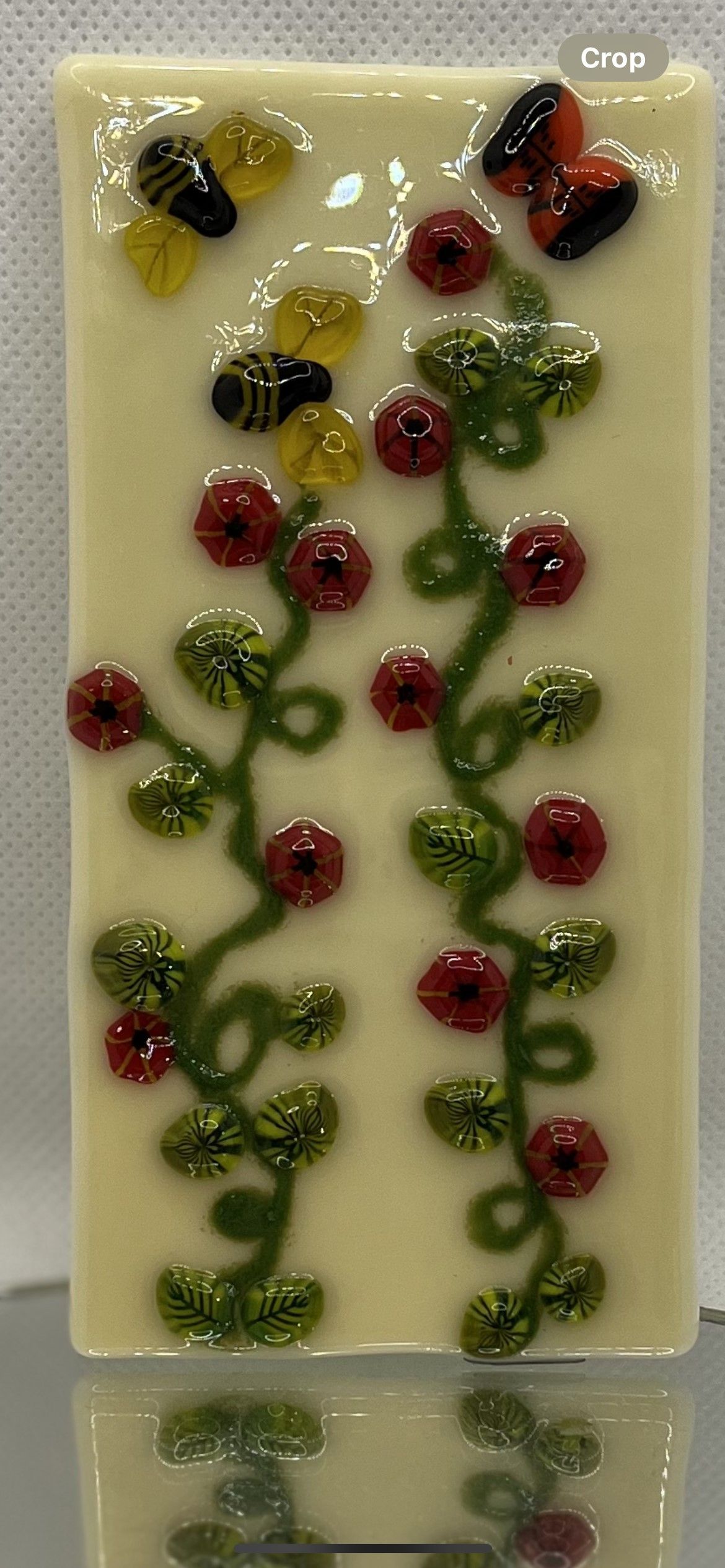 Coe 96 Murrini Flower Red With Black Center