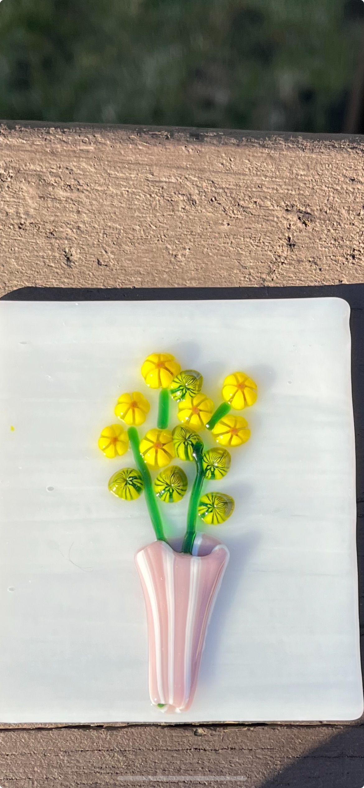 Coe 96 Murrini Flower Sunflower Yellow 1 oz
