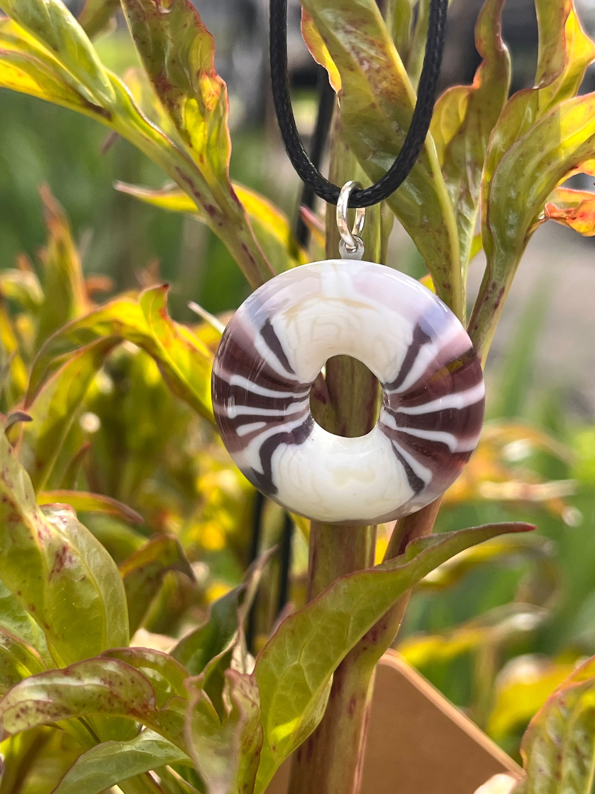 Fused Glass Pendant Purple Haze