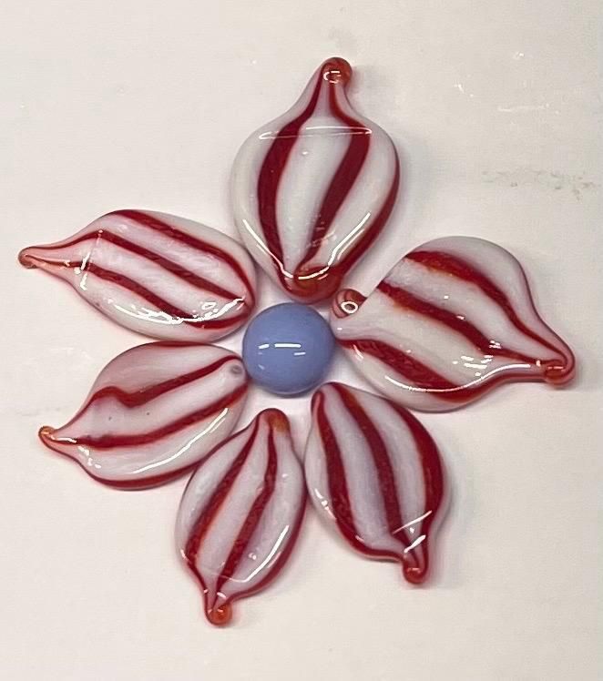 Coe 96 Murrini  Petal Candy Cane