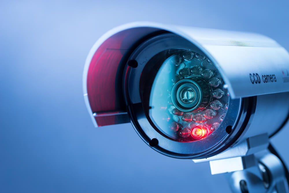 A Close Up of a Security Camera With a Red Light on It — AVI Protection Group Pty Ltd in West Kempsey, NSW