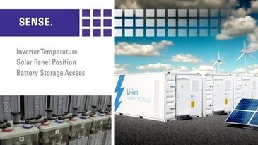 A picture of a solar panel position battery storage access and inverter temperature.