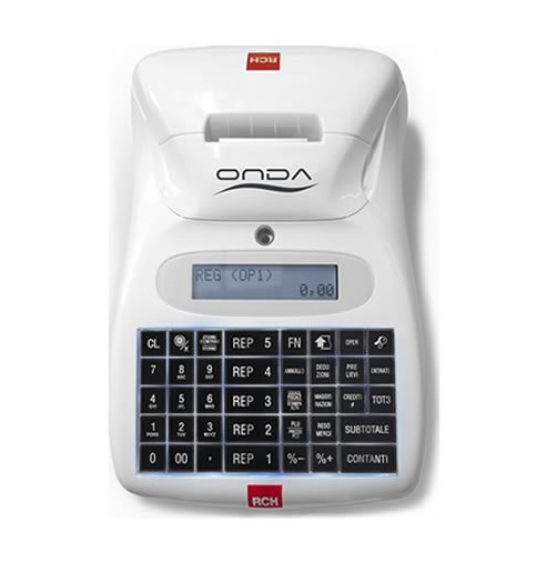 Una calcolatrice bianca con la parola onda sopra