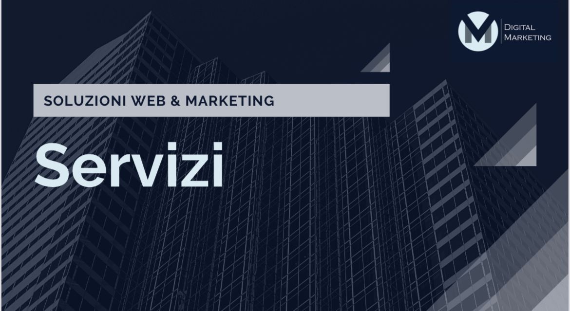 La parola servizi è su sfondo blu