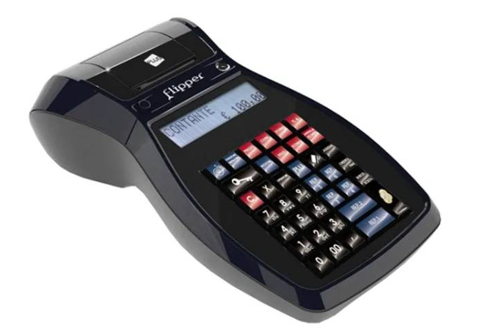 Una calcolatrice nera con la parola eleganza sopra