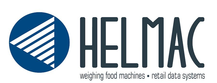 Il logo per i sistemi di dati per la vendita al dettaglio di macchine per la pesatura degli alimenti Helmac