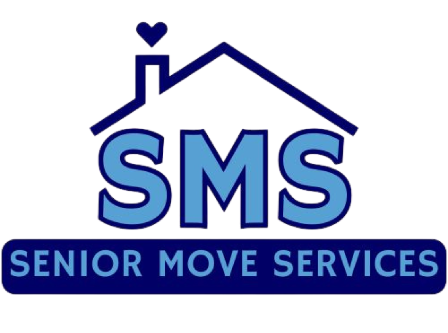 Logo for Senior Move Services: blue house with 