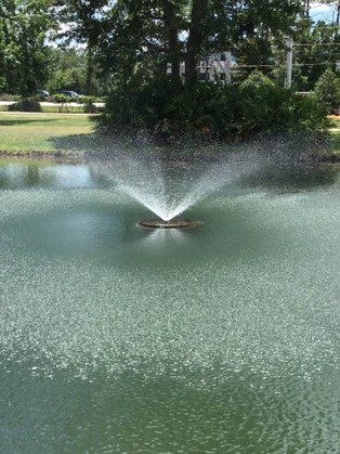 Image of Modern Water Fountain in the Pond — Jacksonville, FL — Innovative Fountain Services