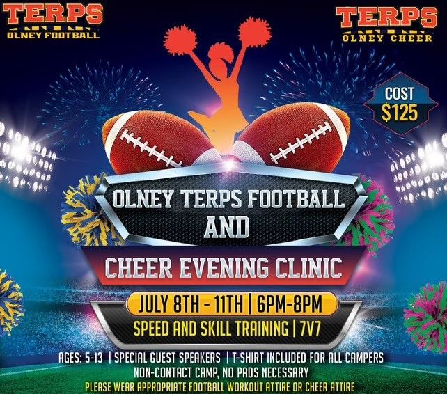 Olney Terps Football and Cheer Evening Clinic