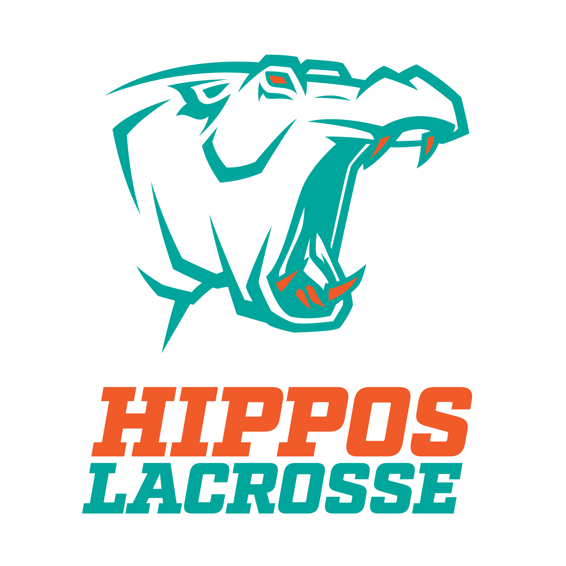 A logo for hippos lacrosse with a hippo with its mouth open | Olney, MD | Terps Youth Sports