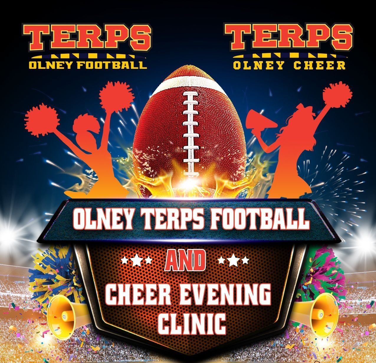 Olney Terps Football and Cheer Evening Clinic