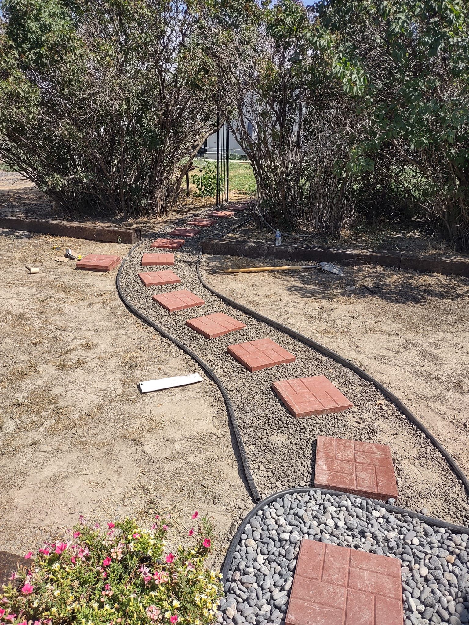 Red Paver Walkway - Walla Walla, WA - Mario's Yard Care