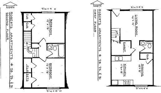 a black and white floor plan of a townhouse