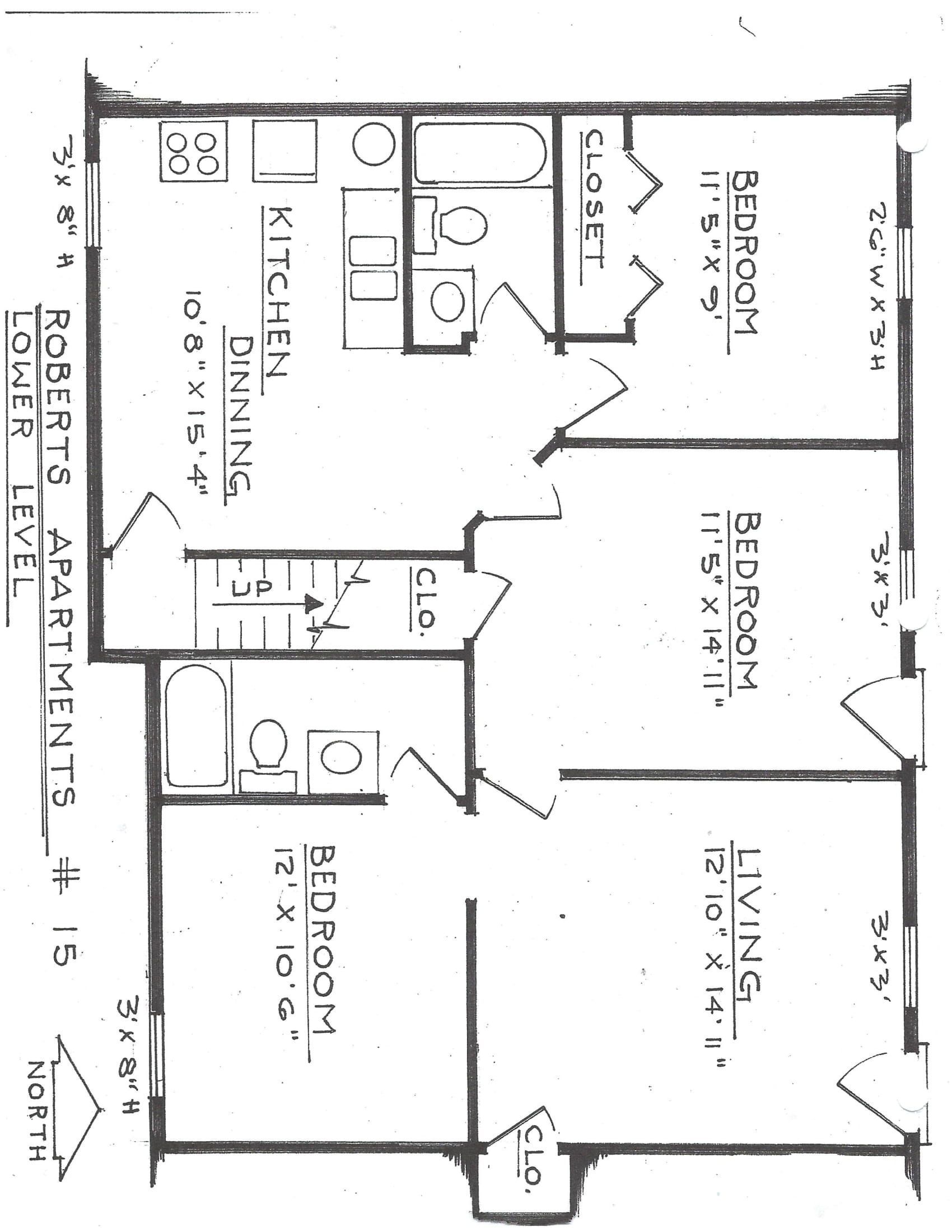 a black and white floor plan of a house