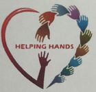 A logo for helping hands with a heart surrounded by hands