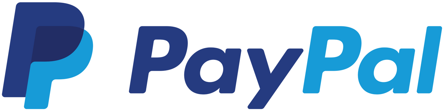 PayPal logo: blue and light-blue overlapping 