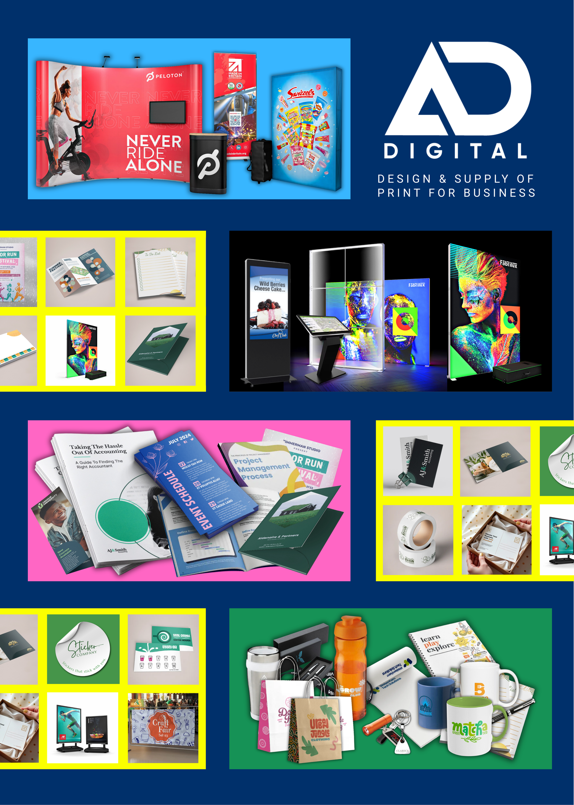 White card with text: 