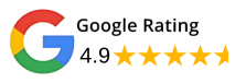 A google rating of 4.8 stars is shown on a white background.