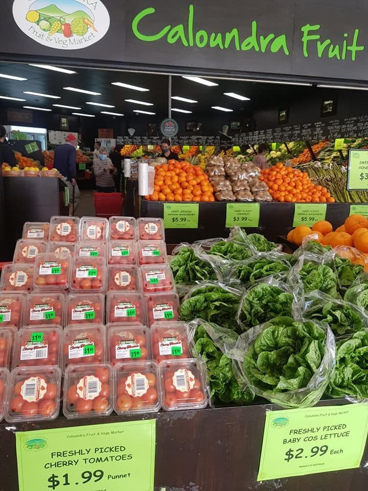 A Display Of Fruits And Vegetables In A Grocery Store — Caloundra Fruit Market In Caloundra, QLD