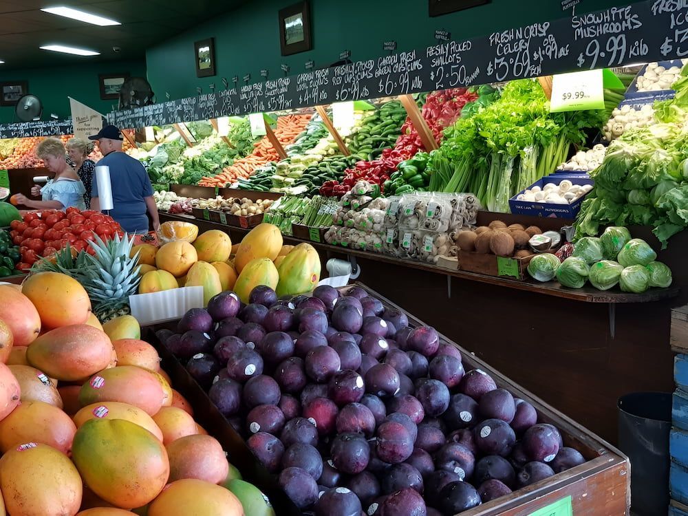 A Grocery Store Filled With Fruits And Vegetables For Sale — Caloundra Fruit Market In Caloundra, QLD