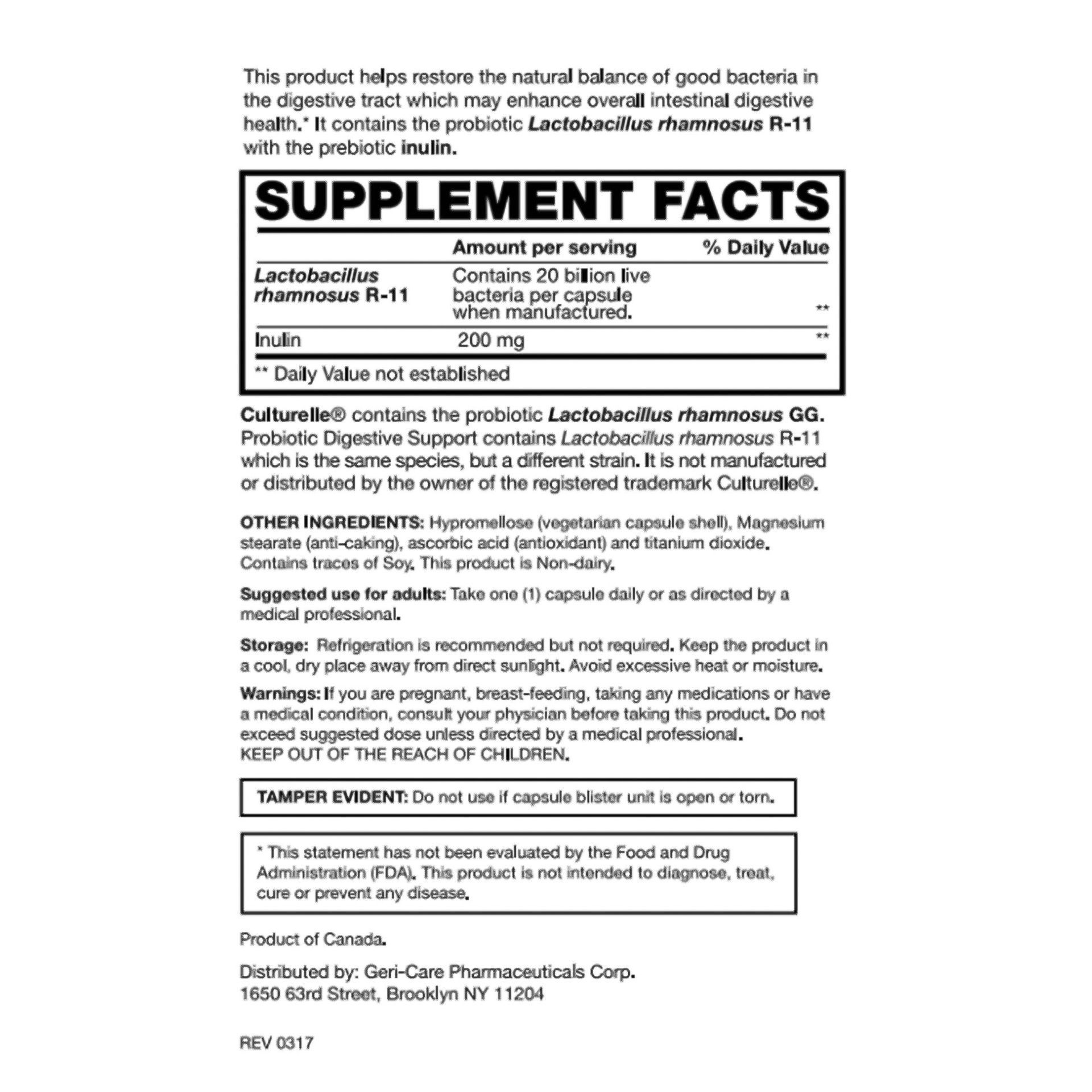 Lactobacillus Rhamnosus – 1 Botella - 30 capsulas
