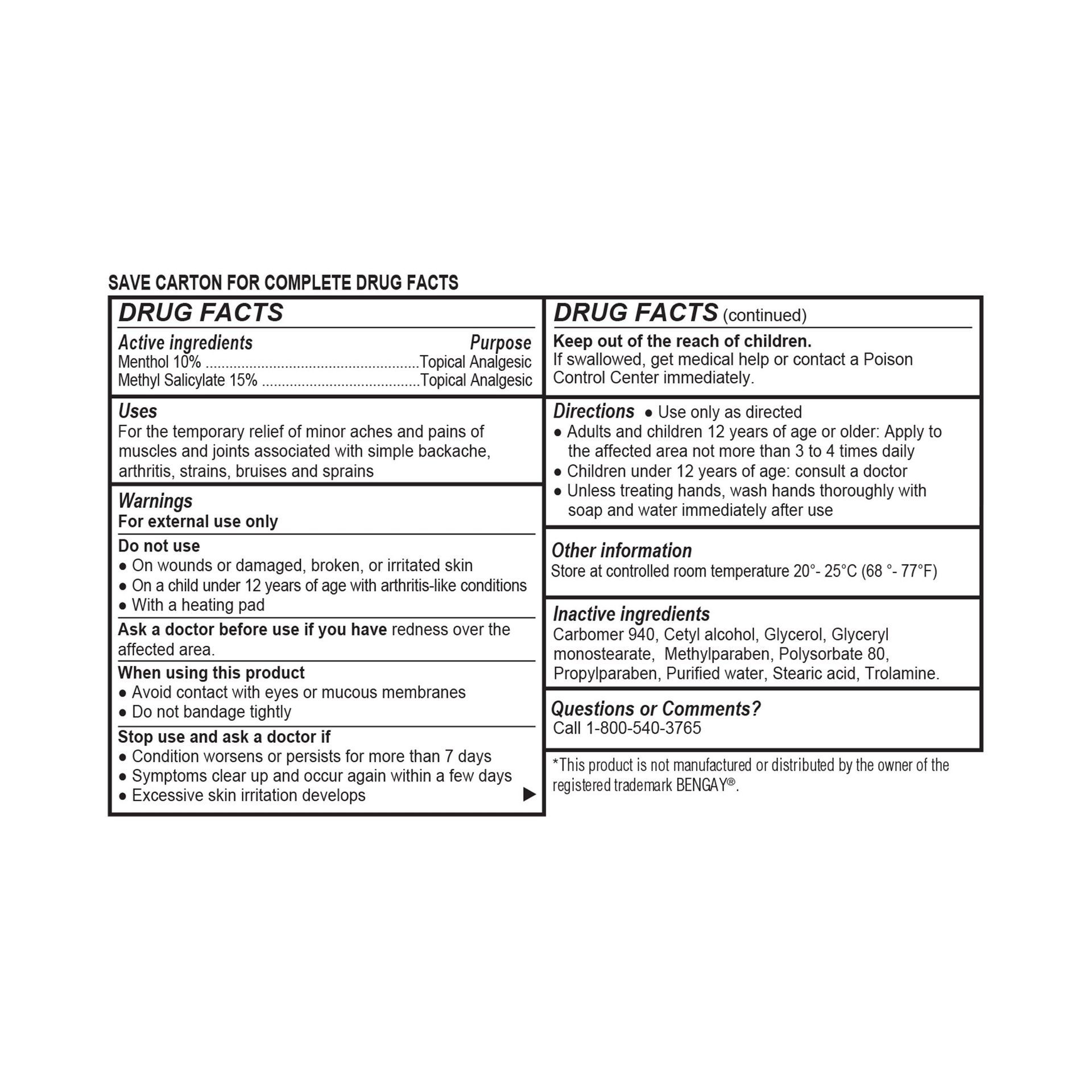 Crema Analgésica Greaseless – 1 oz (1 tubo)