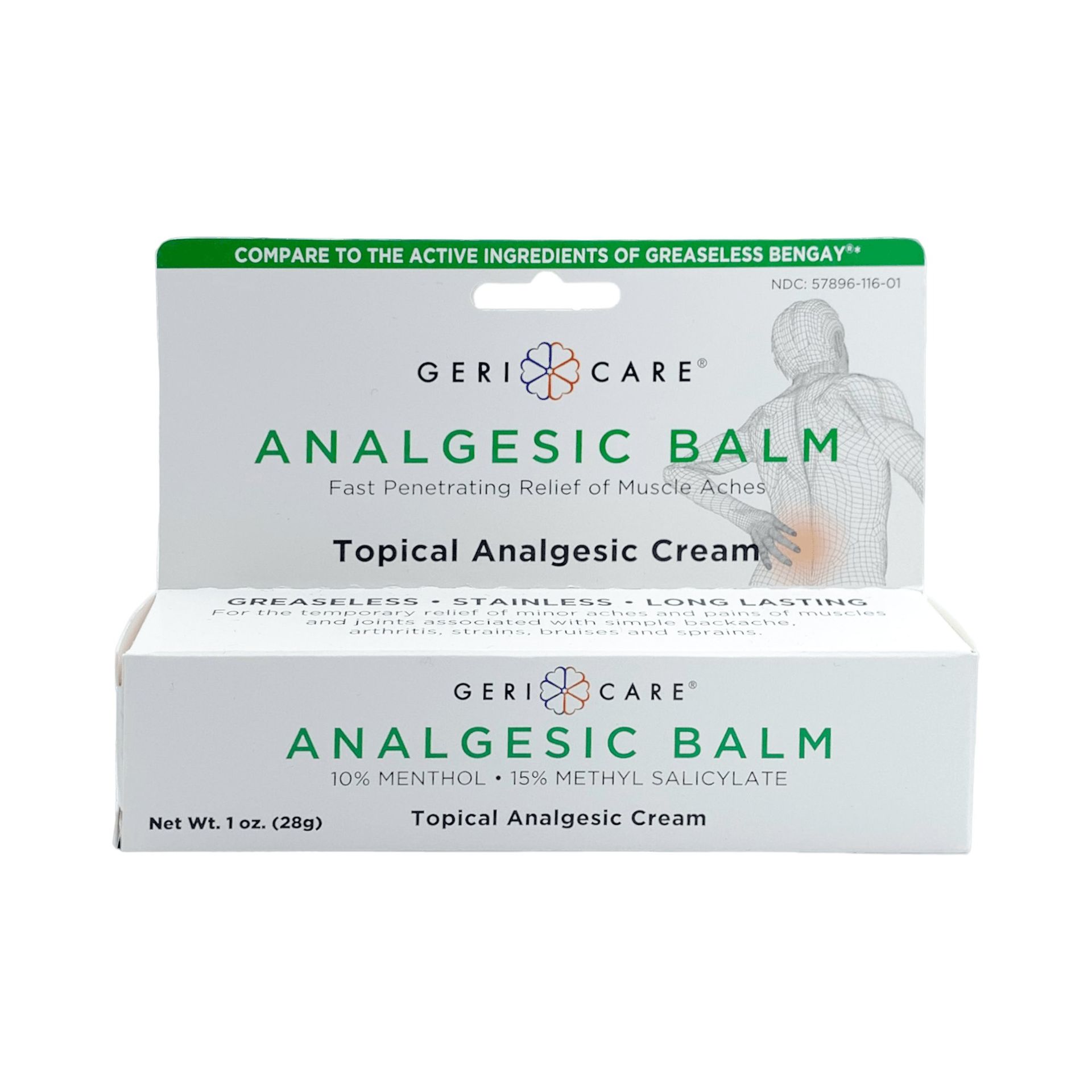 Crema Analgésica Greaseless – 1 oz (1 tubo)