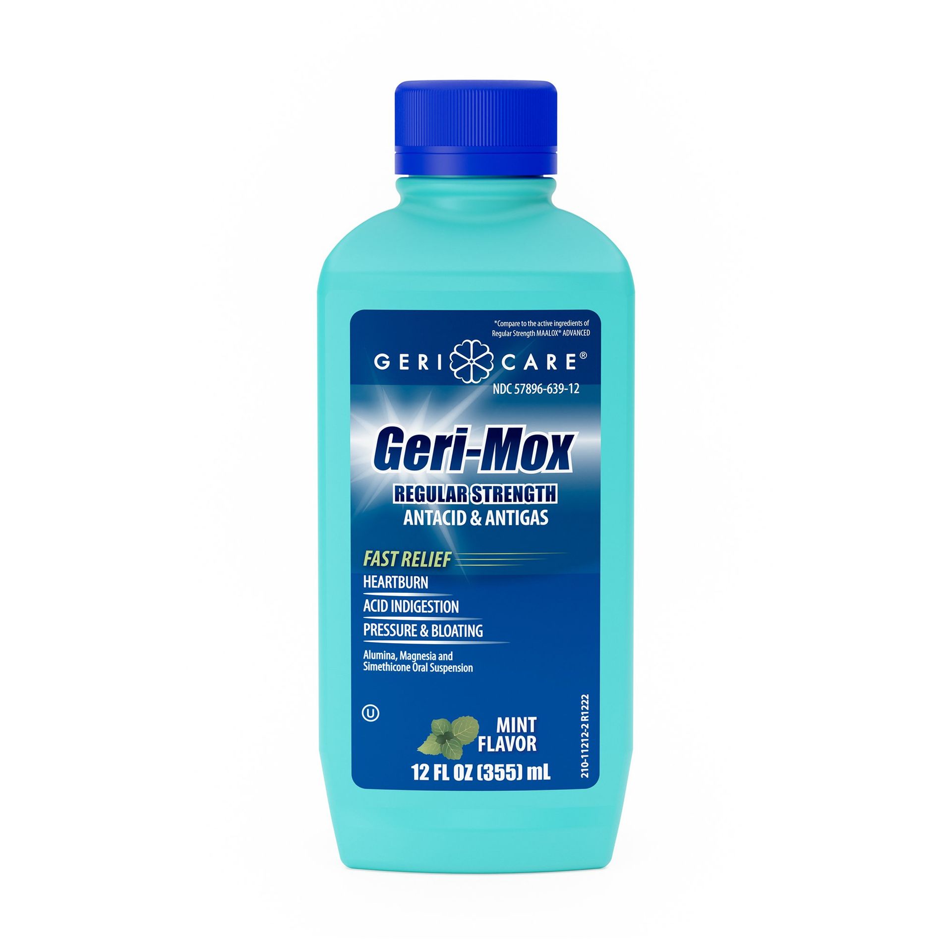 Antiácido Líquido Geri-Mox – Sabor menta 12 oz (1 botella)