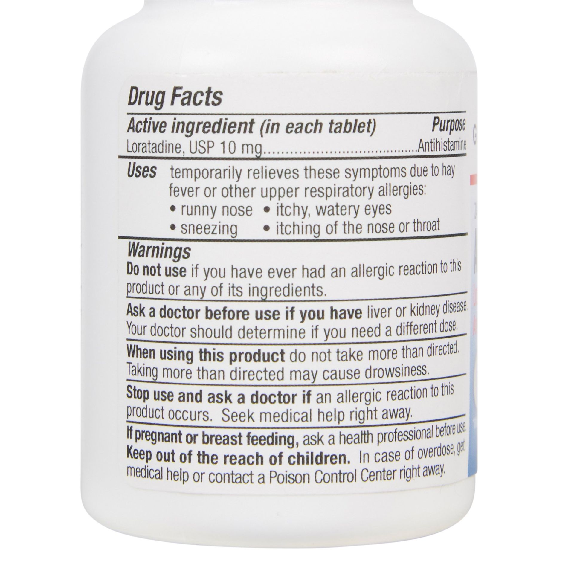 Loratadina 10 mg – 90 tabletas (1 botella)