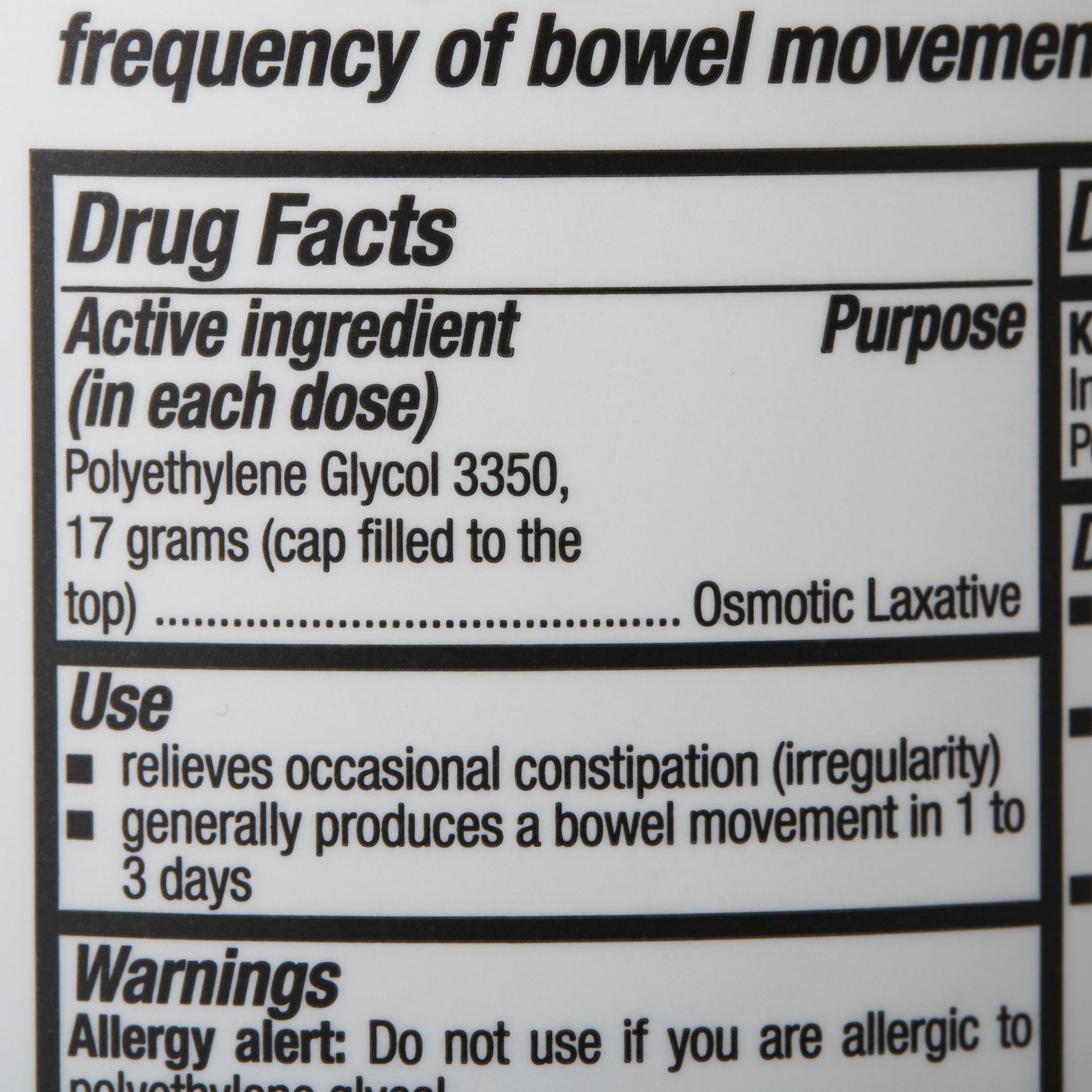 Polietilenglicol (PEG) – 17.9 oz / 30 dosis – 1 sobre/dosis