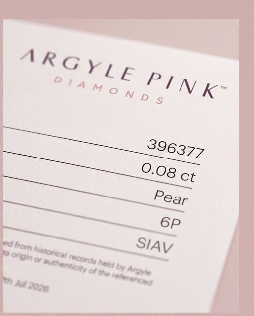 CERTIFIED ARGYLE Pear Diamond 6P 0.08ct SIAV