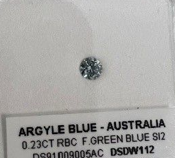 ORIGIN ARGYLE Round Diamond 0.23ct Blue FGB SI2