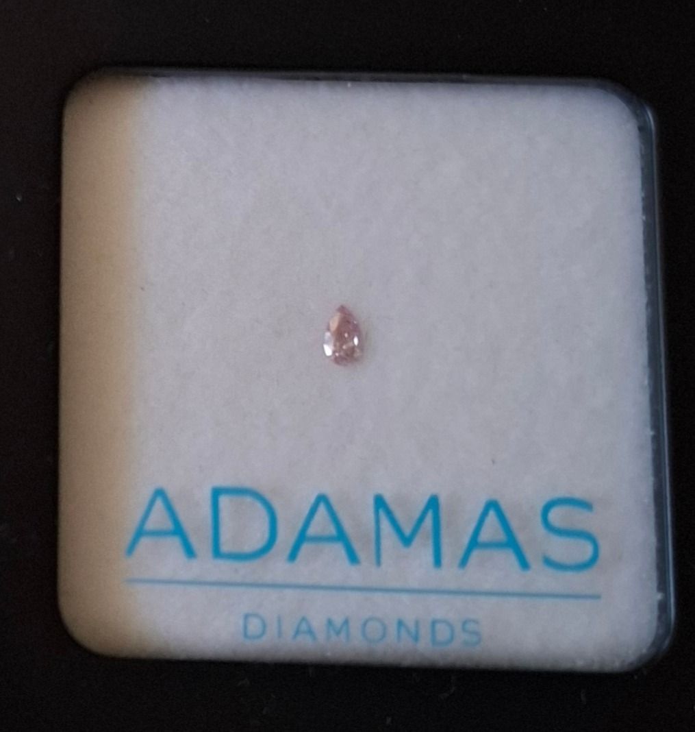 CERTIFIED ARGYLE Pear Diamond 0.09ct 5PP SIAV 396541