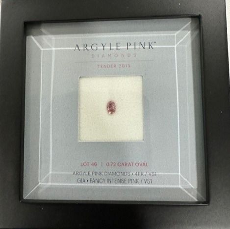 CERTIFIED ARGYLE Oval Diamond 0.72ct 4PR VS1 Tender 2015 Lot: 46