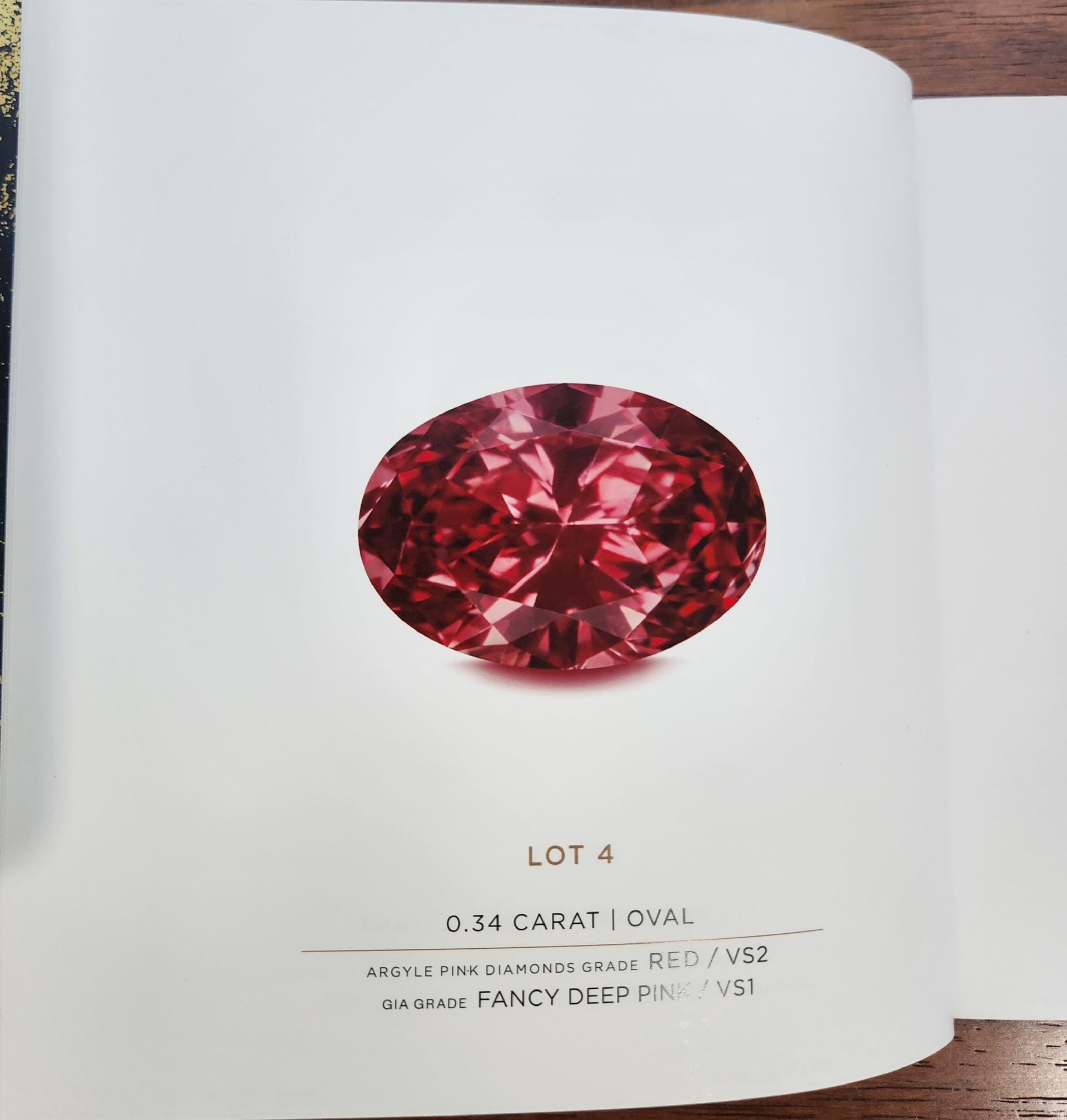 CERTIED ARGYLE Oval Diamond 0.34ct RED VS2 TENDER LOT 4