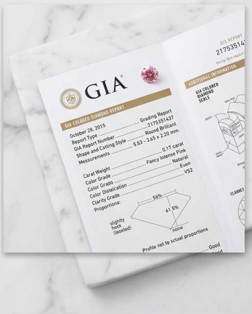 CERTIFIED ARGYLE Round Diamond 0.17ct 6P VS1
