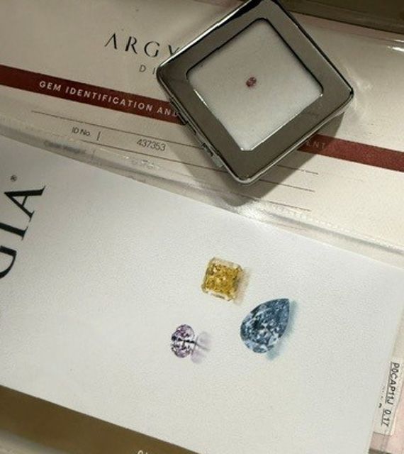 CERTIFIED ARGYLE Oval Diamond 0.17ct 3PP VS2/SI1