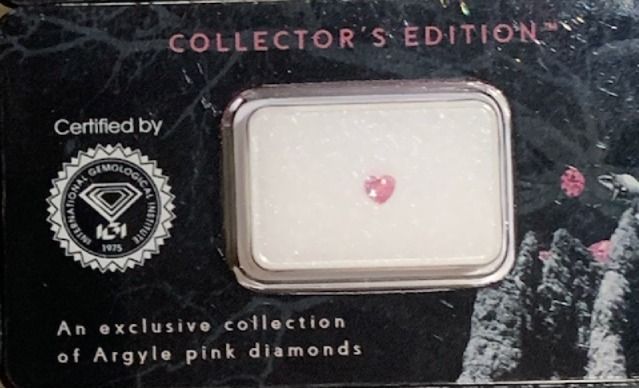 ORIGIN ARGYLE Heart Diamond 0.13ct Pink SI1