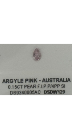 ORIGIN ARGYLE Pear Diamond 0.15ct 5P SI