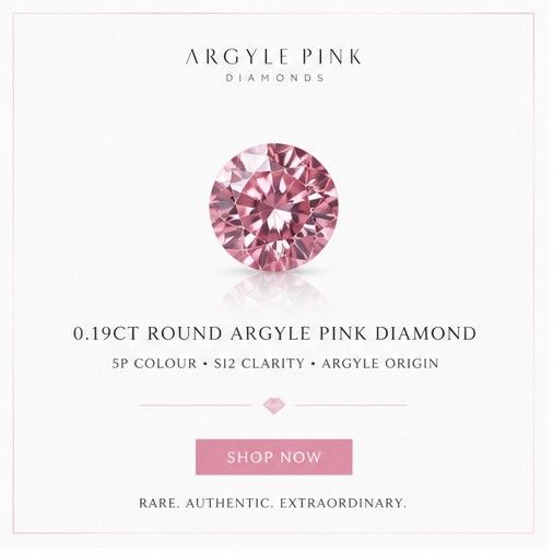 CERTIFIED ARGYLE Round Diamond 0.19ct 5P SI2