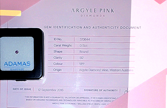 CERTIFIED ARGYLE Round Diamond 0.15ct 5PP SI2