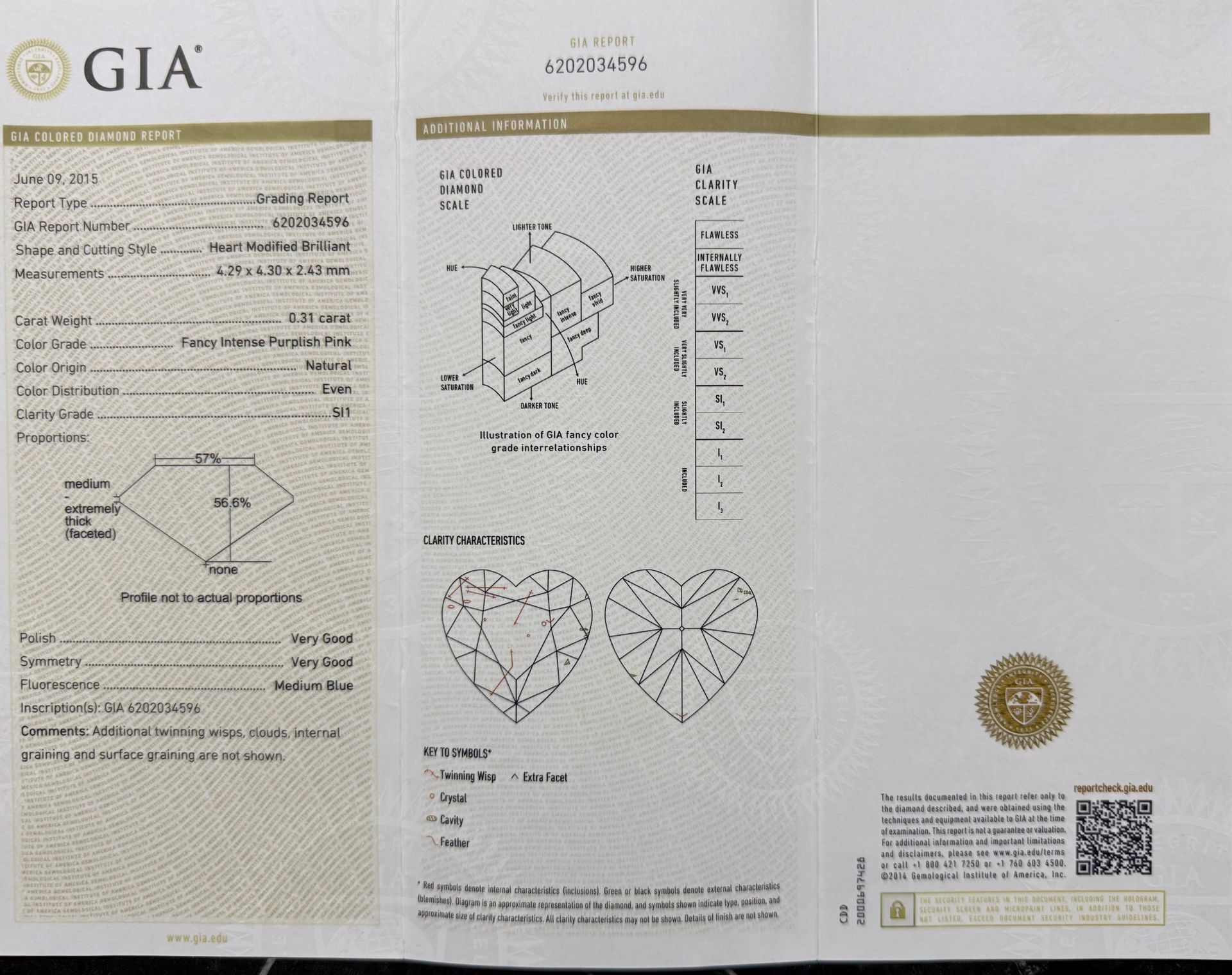 ORIGIN ARGYLE Heart Diamond 0.31ct SI1 FIPP